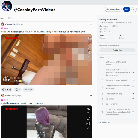 Reddit CosplayPornVideos