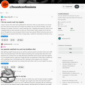 Reddit Taboo Confessions
