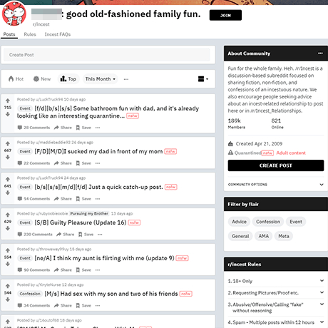 Reddit Taboo Stories