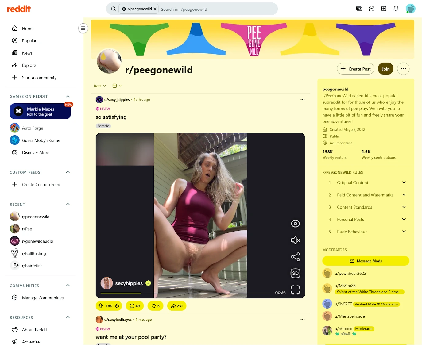 Reddit PeeGoneWild
